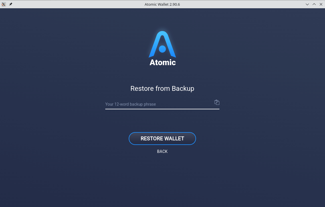 Atomic Restore/Generate Wallet