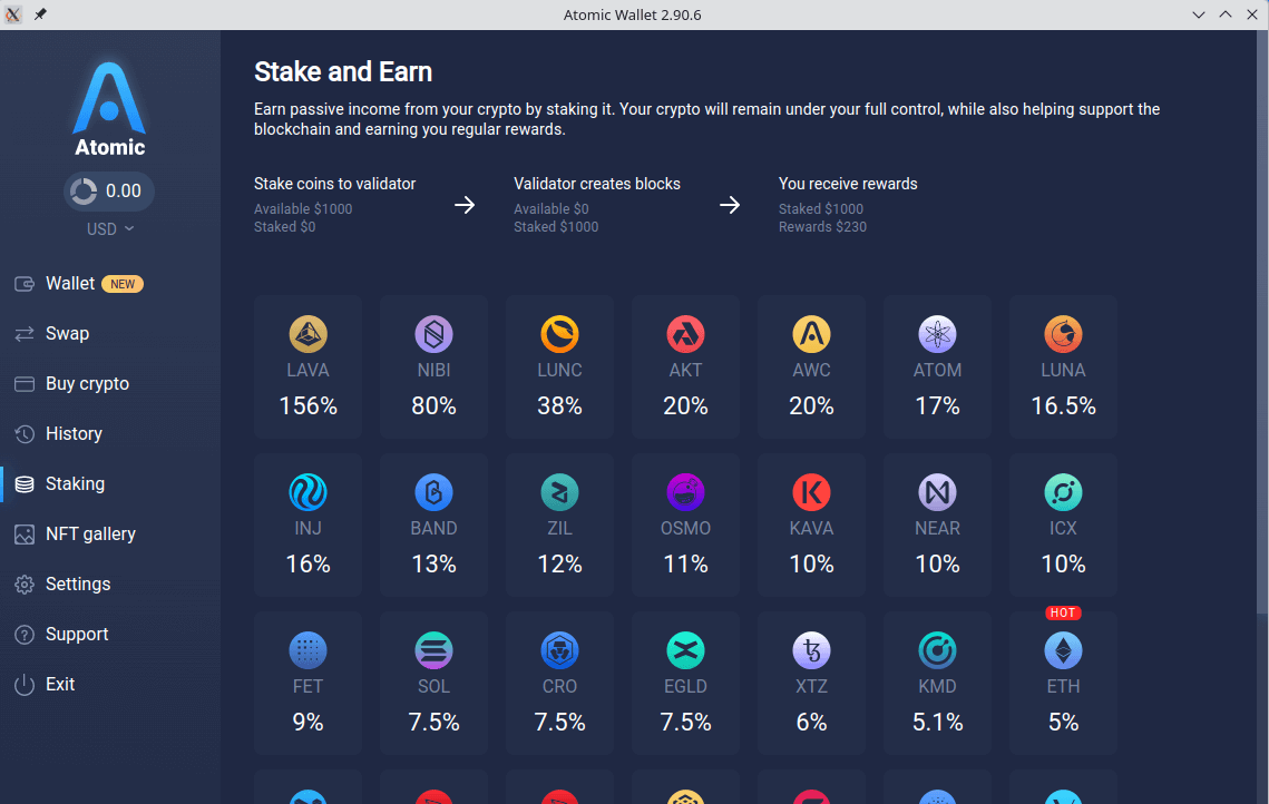 Atomic Stake Coins