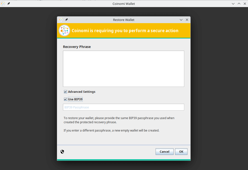 Coinomi Restore Wallet