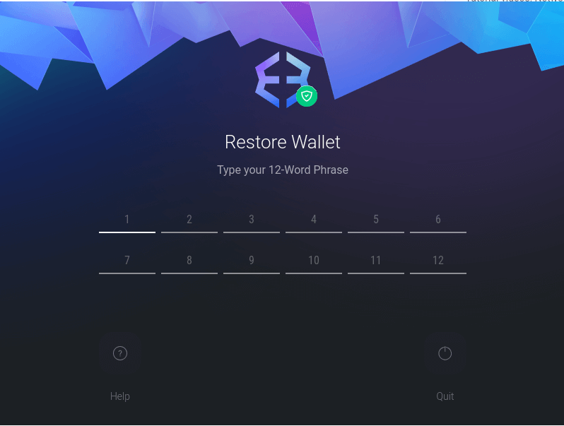 Exodus Restore/Generate Wallet