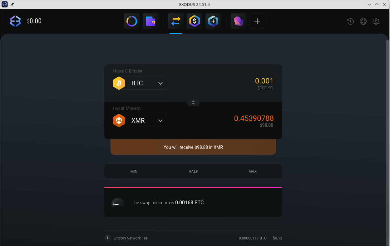 Exodus Swap Currency